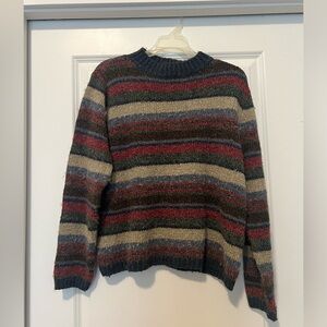 Vintage semi cropped striped sweater
